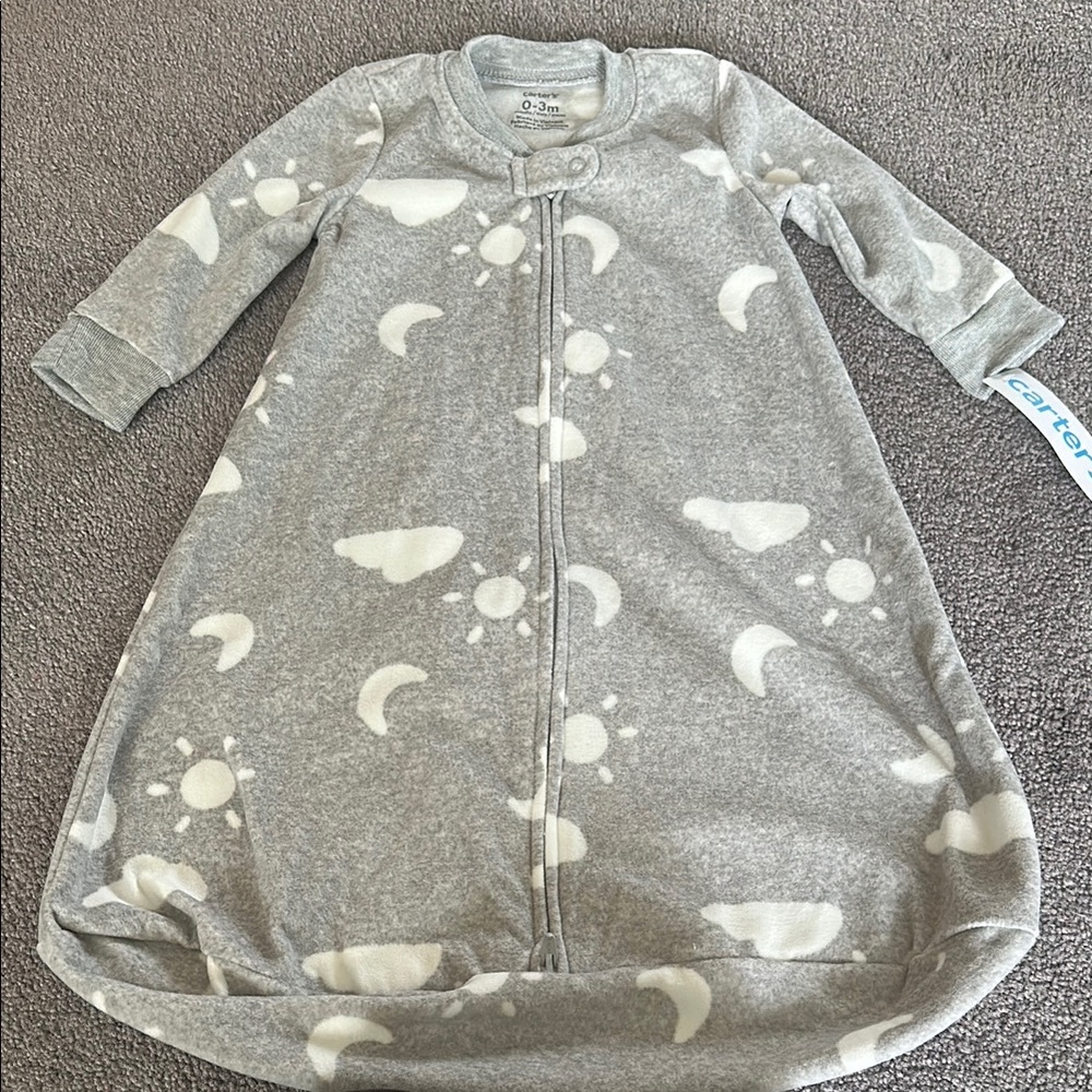 Carter's Gray and White Sleep Sacks with Celestial Design